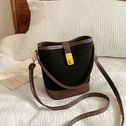 PU Leather Bucket Crossbody Bag - SHANKARA CHÉRIE