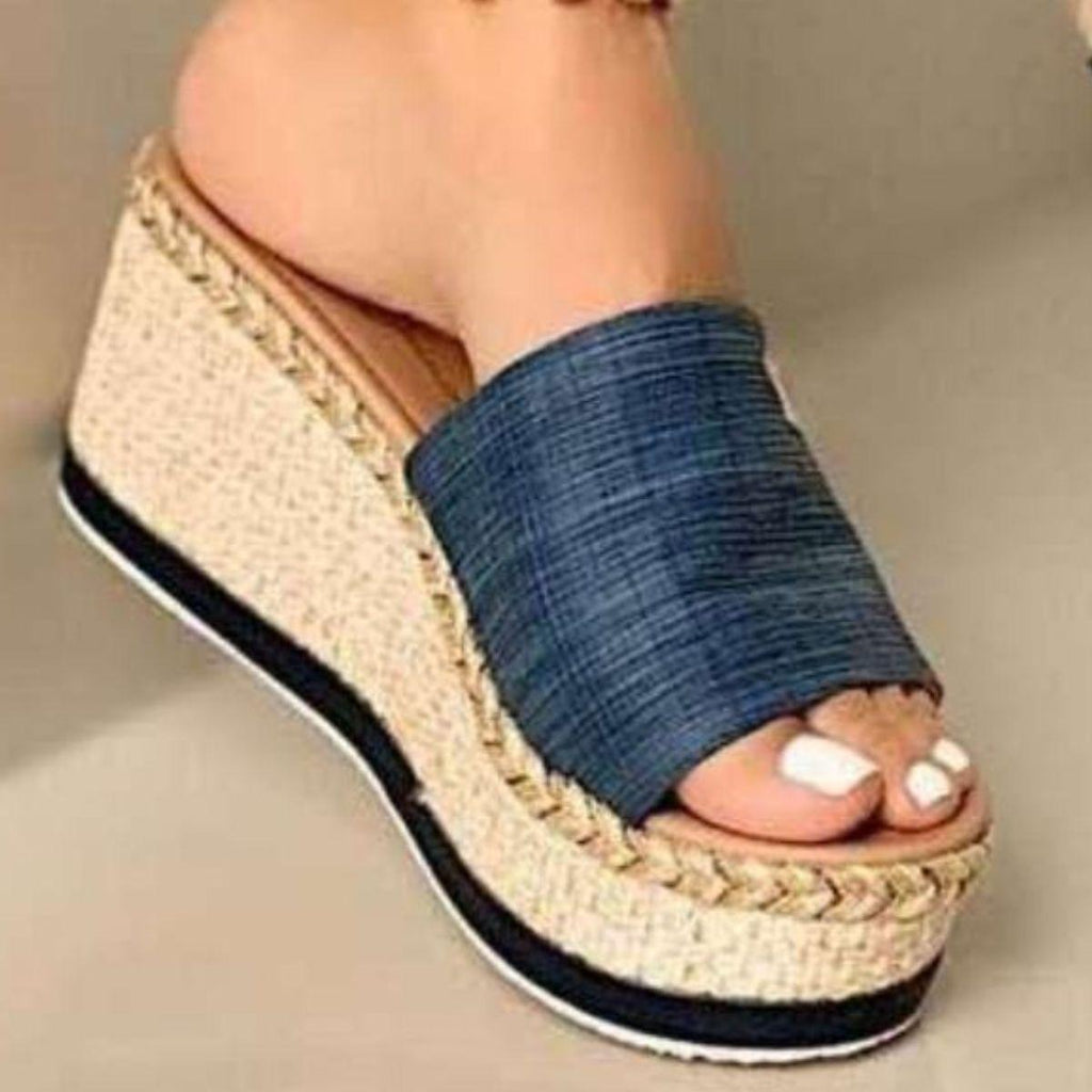 PU Leather Open Toe Sandals.