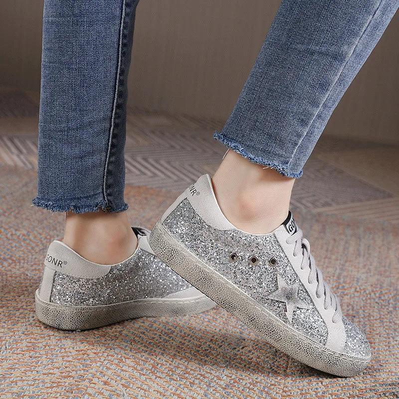 Skateboarding Sneakers Vintage Star Dirty Tennis Shoes.