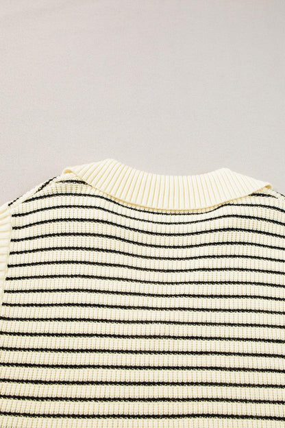 Striped Collared Neck Tank - SHANKARA CHÉRIE