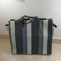 Striped Shoulder Canvas Bag.