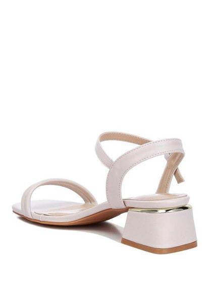 Sulein Ankle Strap Low Block Heels - SHANKARA CHÉRIE