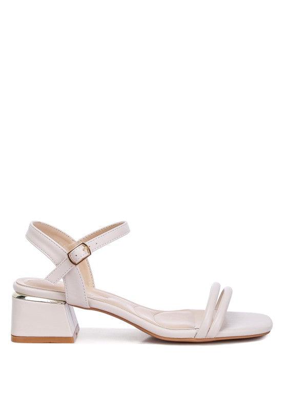 Sulein Ankle Strap Low Block Heels - SHANKARA CHÉRIE