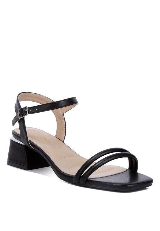 Sulein Ankle Strap Low Block Heels - SHANKARA CHÉRIE