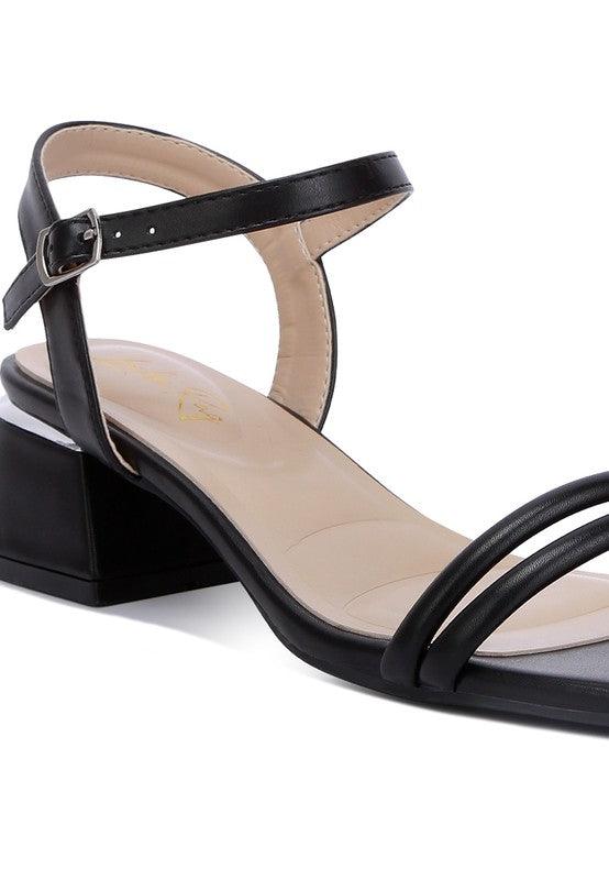 Sulein Ankle Strap Low Block Heels - SHANKARA CHÉRIE