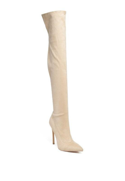 Tilera Stretch Over The Knee Stiletto Boots - SHANKARA CHÉRIE