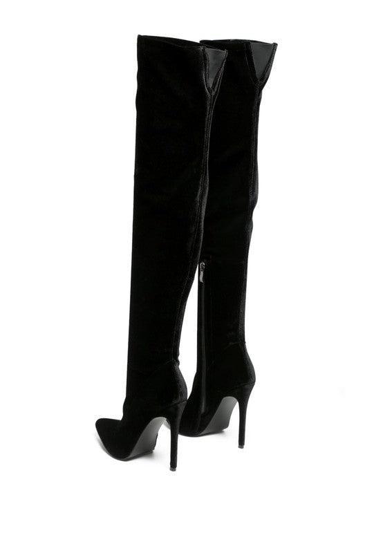 Tilera Stretch Over The Knee Stiletto Boots - SHANKARA CHÉRIE