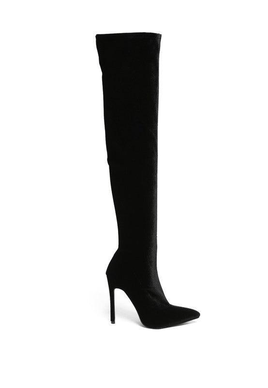 Tilera Stretch Over The Knee Stiletto Boots - SHANKARA CHÉRIE