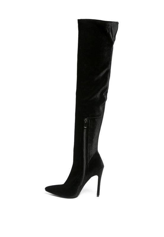 Tilera Stretch Over The Knee Stiletto Boots - SHANKARA CHÉRIE