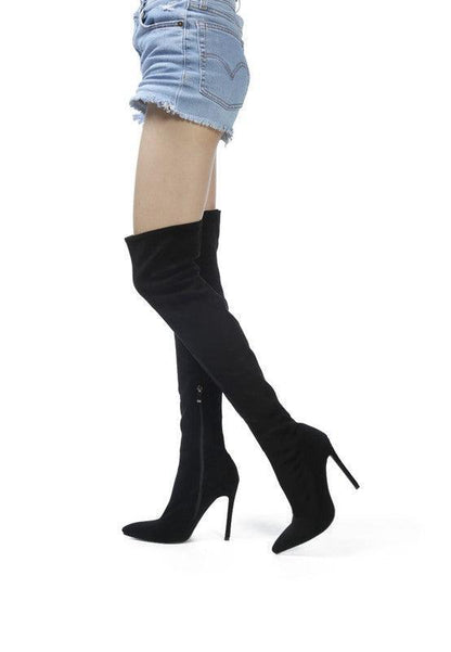 Tilera Stretch Over The Knee Stiletto Boots - SHANKARA CHÉRIE