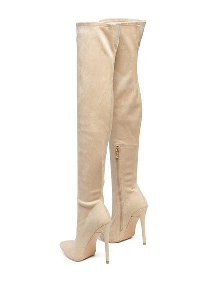 Tilera Stretch Over The Knee Stiletto Boots - SHANKARA CHÉRIE