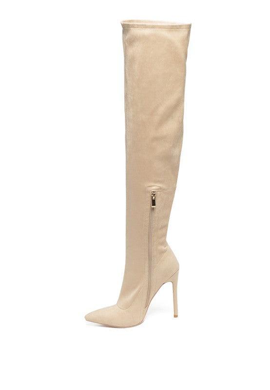 Tilera Stretch Over The Knee Stiletto Boots - SHANKARA CHÉRIE