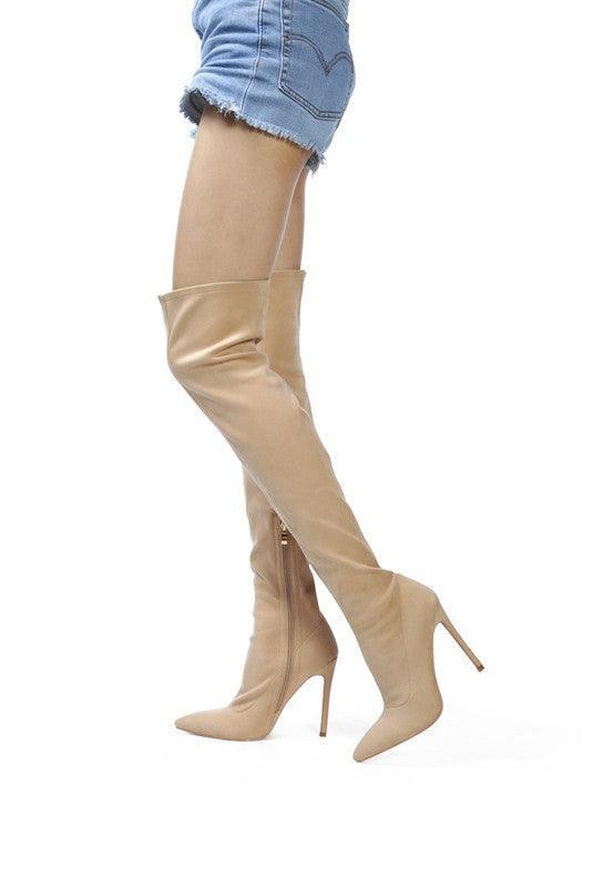 Tilera Stretch Over The Knee Stiletto Boots - SHANKARA CHÉRIE