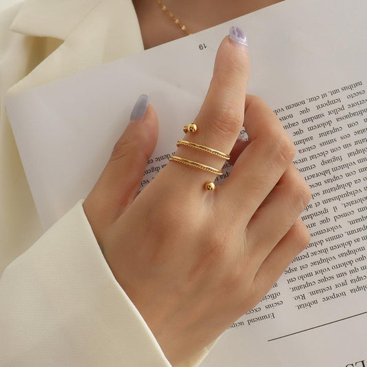 Titanium Steel Wrap Ring.