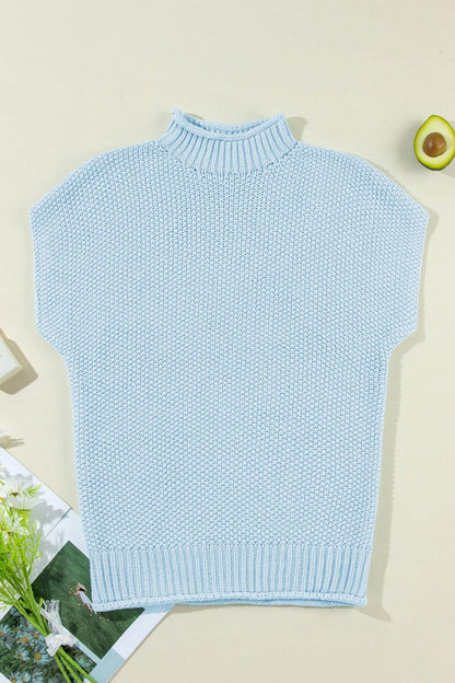 Turtleneck Cap Sleeve Sweater - SHANKARA CHÉRIE