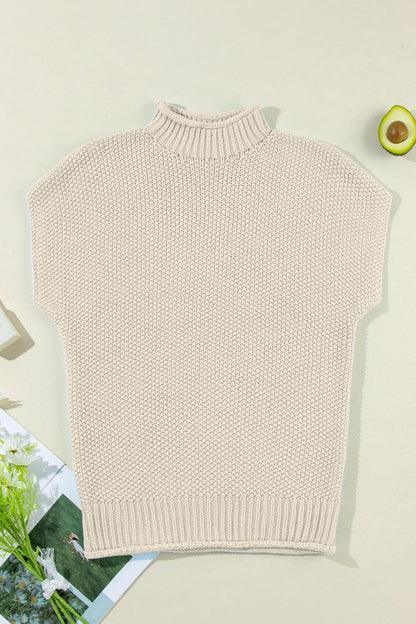 Turtleneck Cap Sleeve Sweater - SHANKARA CHÉRIE