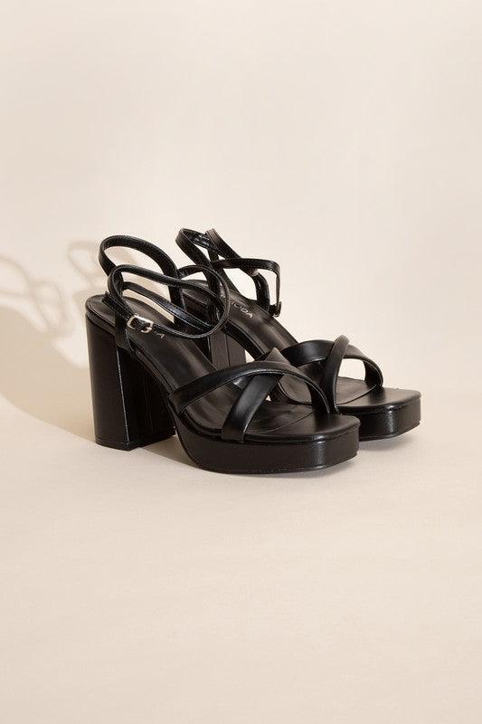 VALOR-1 Cross Ankle Strap Heels - SHANKARA CHÉRIE