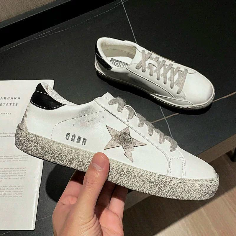 Vintage white sneakers.