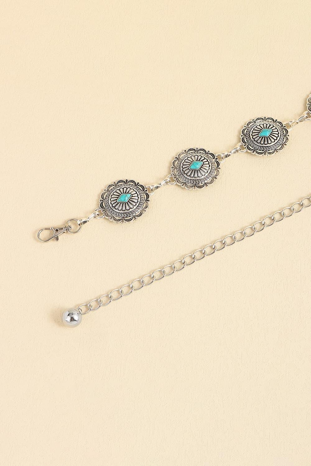 Vintage Turquoise Alloy Belt - SHANKARA CHÉRIE