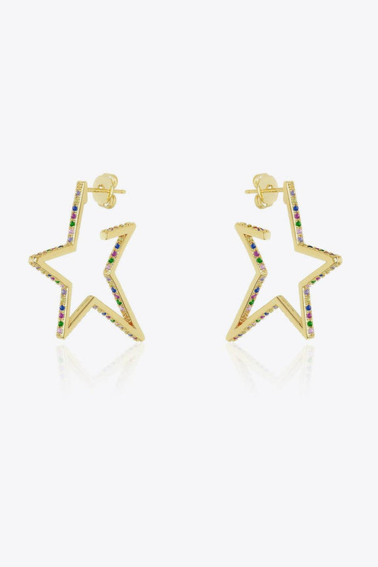 Zircon Star 925 Sterling Silver Earrings - SHANKARA CHÉRIE