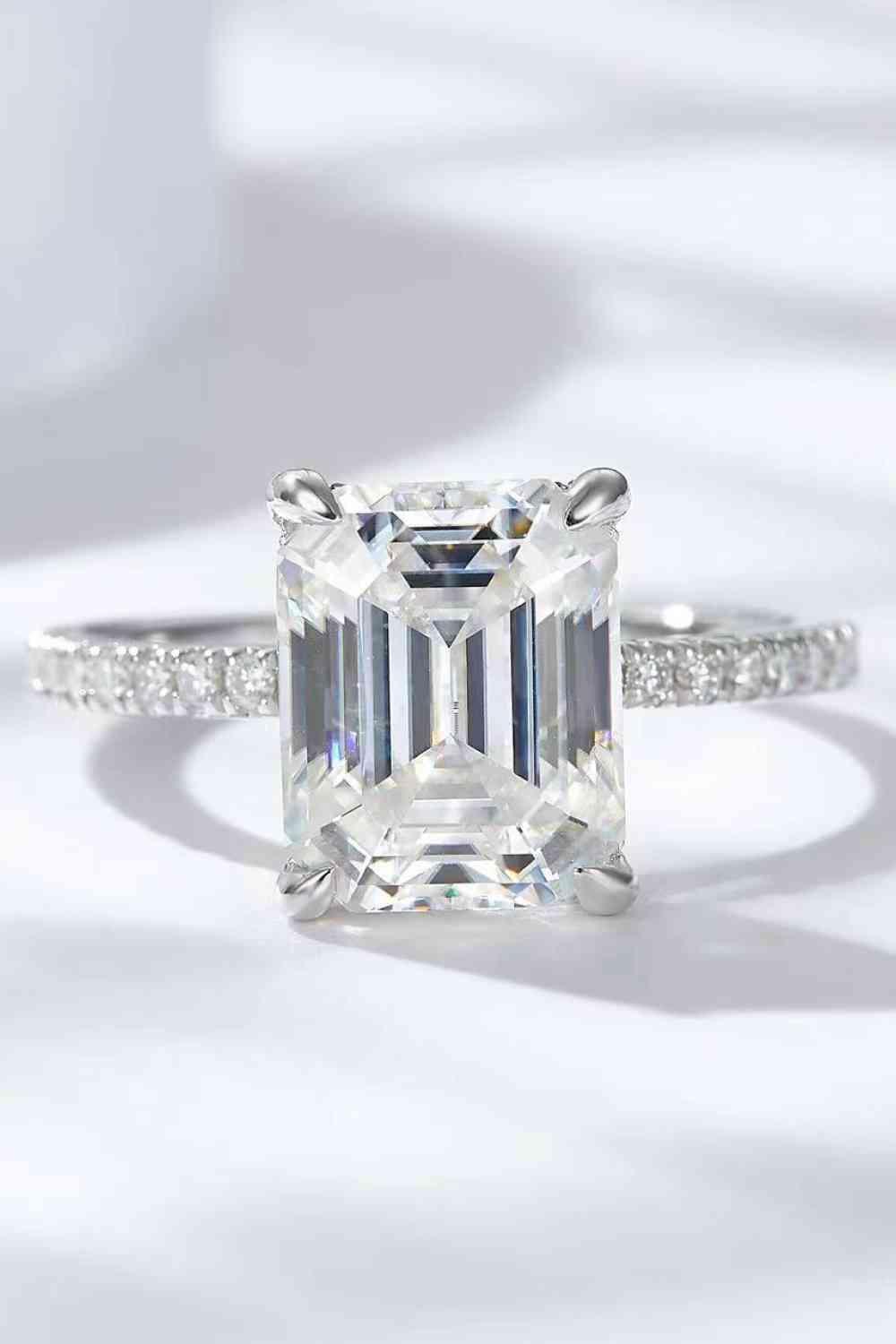 5 Carat Moissanite Side Stone Ring.