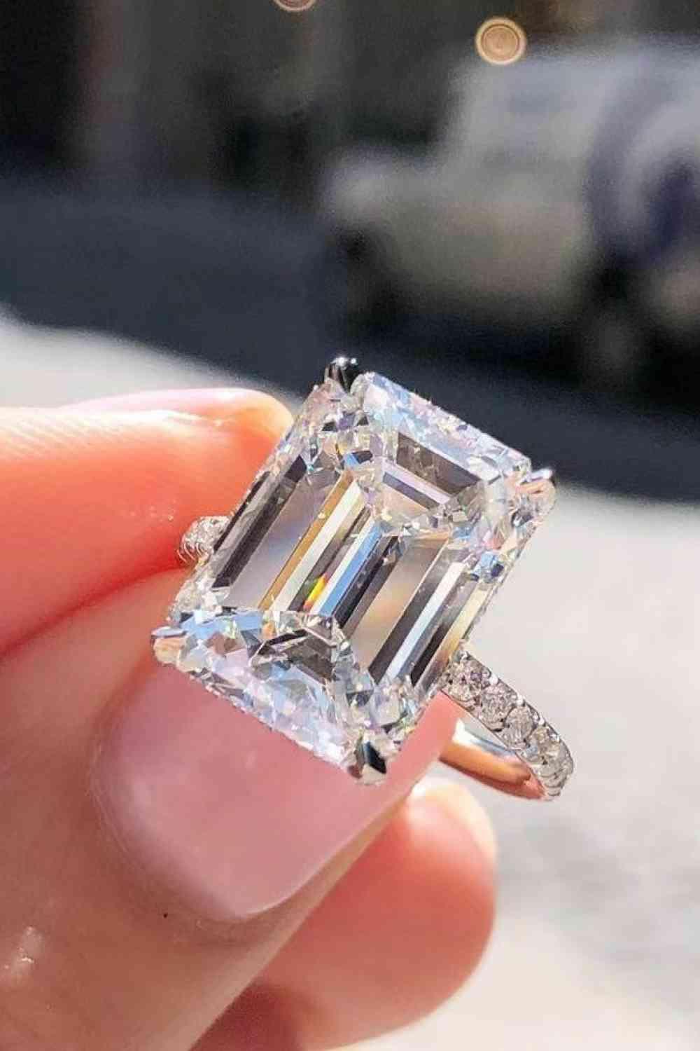 5 Carat Moissanite Side Stone Ring.
