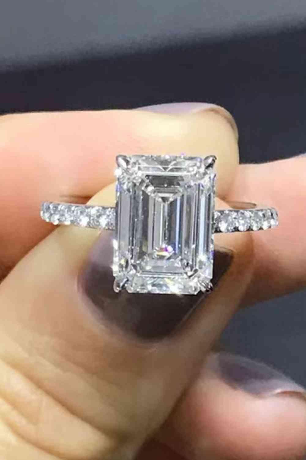5 Carat Moissanite Side Stone Ring.