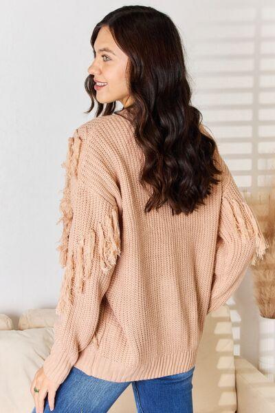 And The Why Tassel Detail Long Sleeve Sweater - SHANKARA CHÉRIE