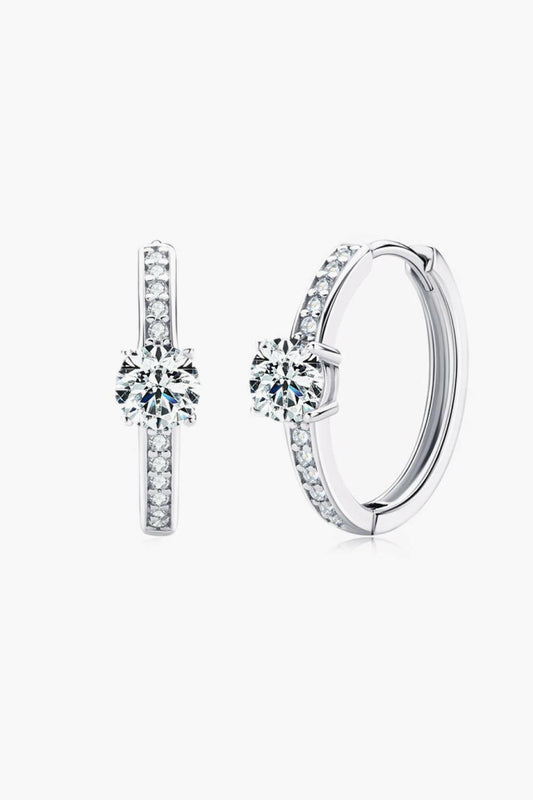 Carry Your Love 1 Carat Moissanite Platinum-Plated Earrings - SHANKARA CHERIE