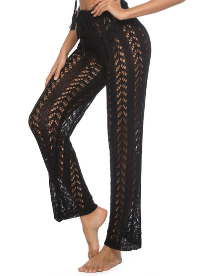 Cutout Drawstring High Waist Swim Pants - SHANKARA CHÉRIE