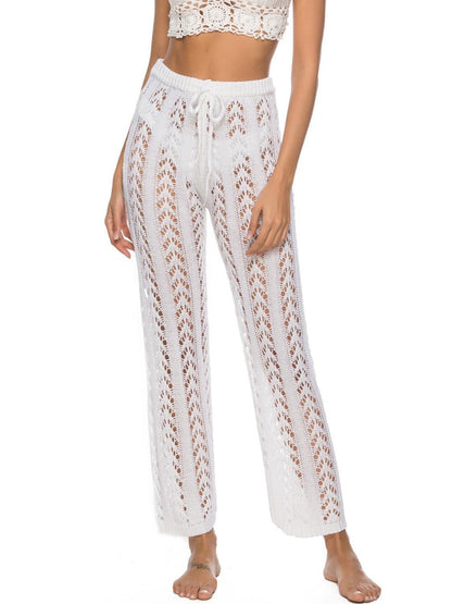 Cutout Drawstring High Waist Swim Pants - SHANKARA CHÉRIE