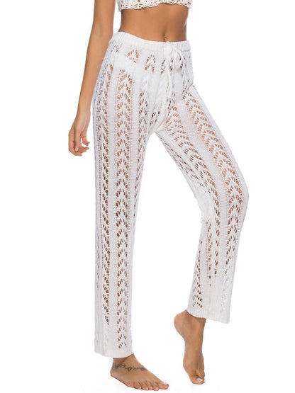 Cutout Drawstring High Waist Swim Pants - SHANKARA CHÉRIE