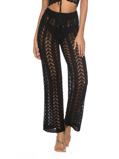 Cutout Drawstring High Waist Swim Pants - SHANKARA CHÉRIE