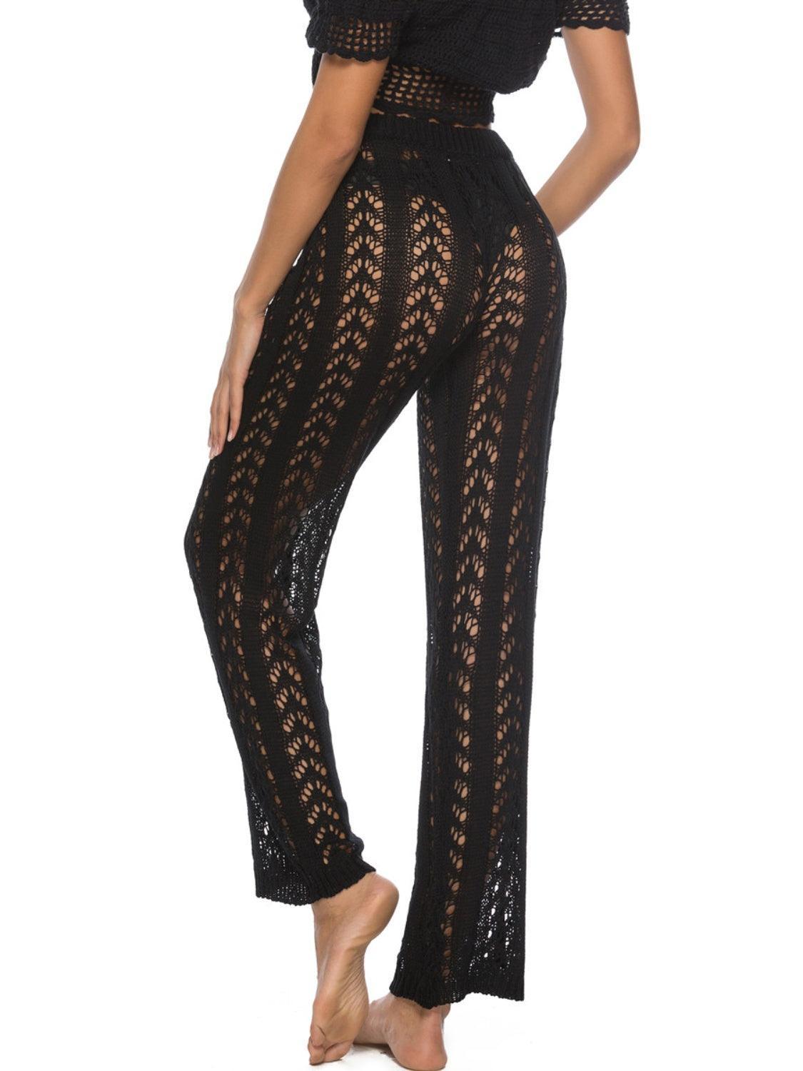 Cutout Drawstring High Waist Swim Pants - SHANKARA CHÉRIE