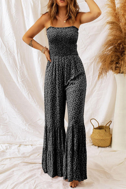 Floral Spaghetti Strap Wide Leg Jumpsuit - SHANKARA CHÉRIE