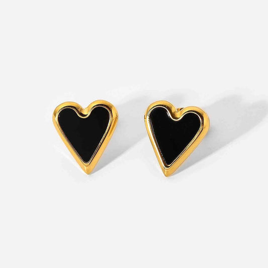 Heart Stainless Steel Stud Earrings - SHANKARA CHÉRIE