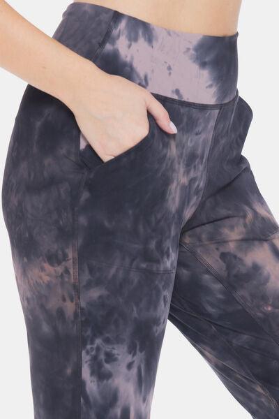 Leggings Depot Tie-Dye High Waist Cropped Leggings - SHANKARA CHÉRIE