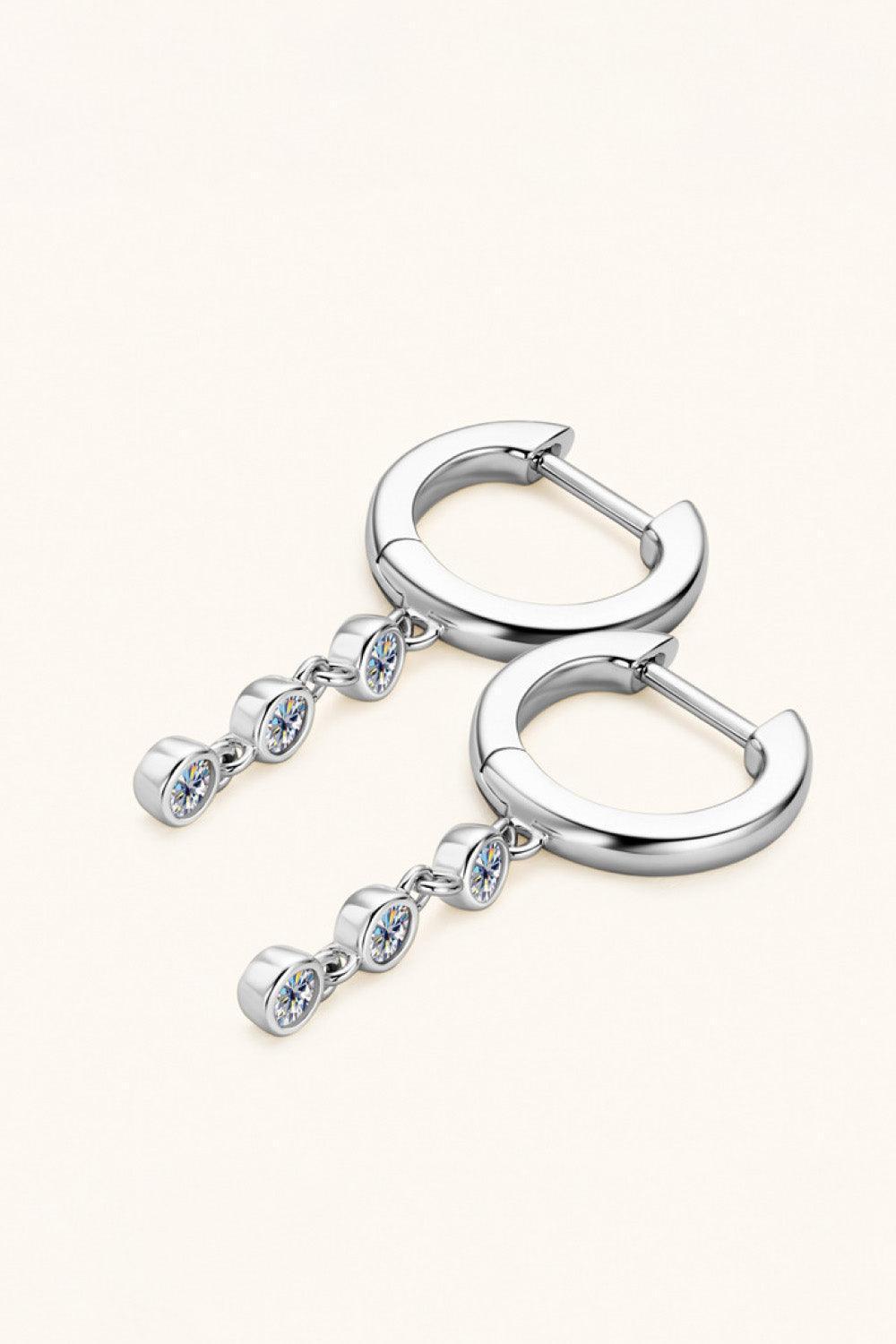 Moissanite Decor 925 Sterling Silver Earrings.