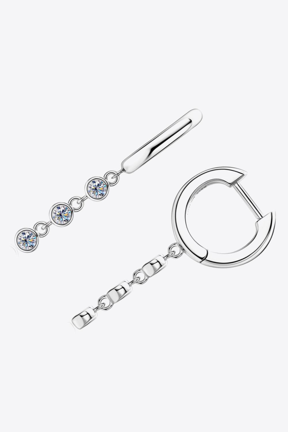 Moissanite Decor 925 Sterling Silver Earrings.