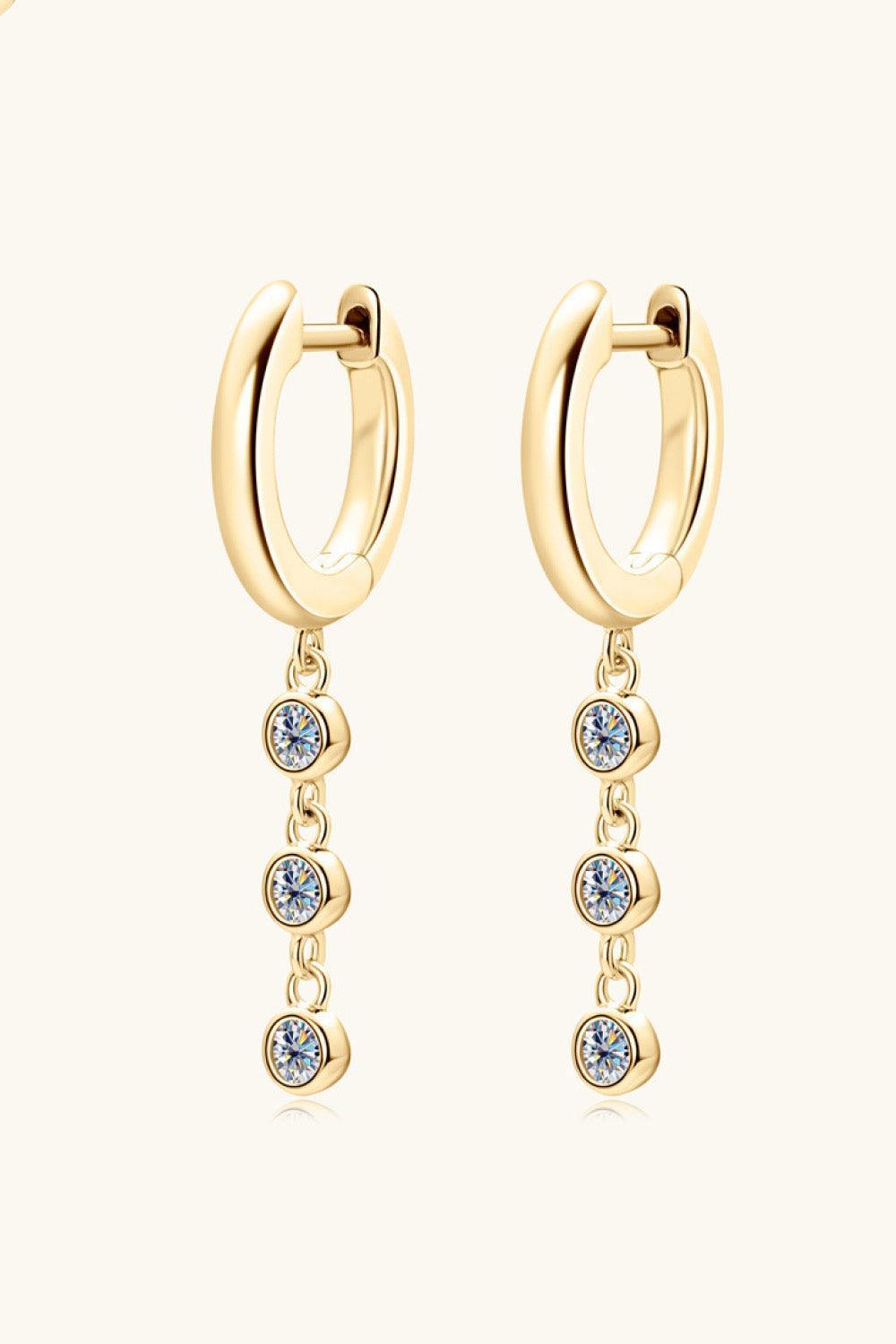 Moissanite Decor 925 Sterling Silver Earrings.