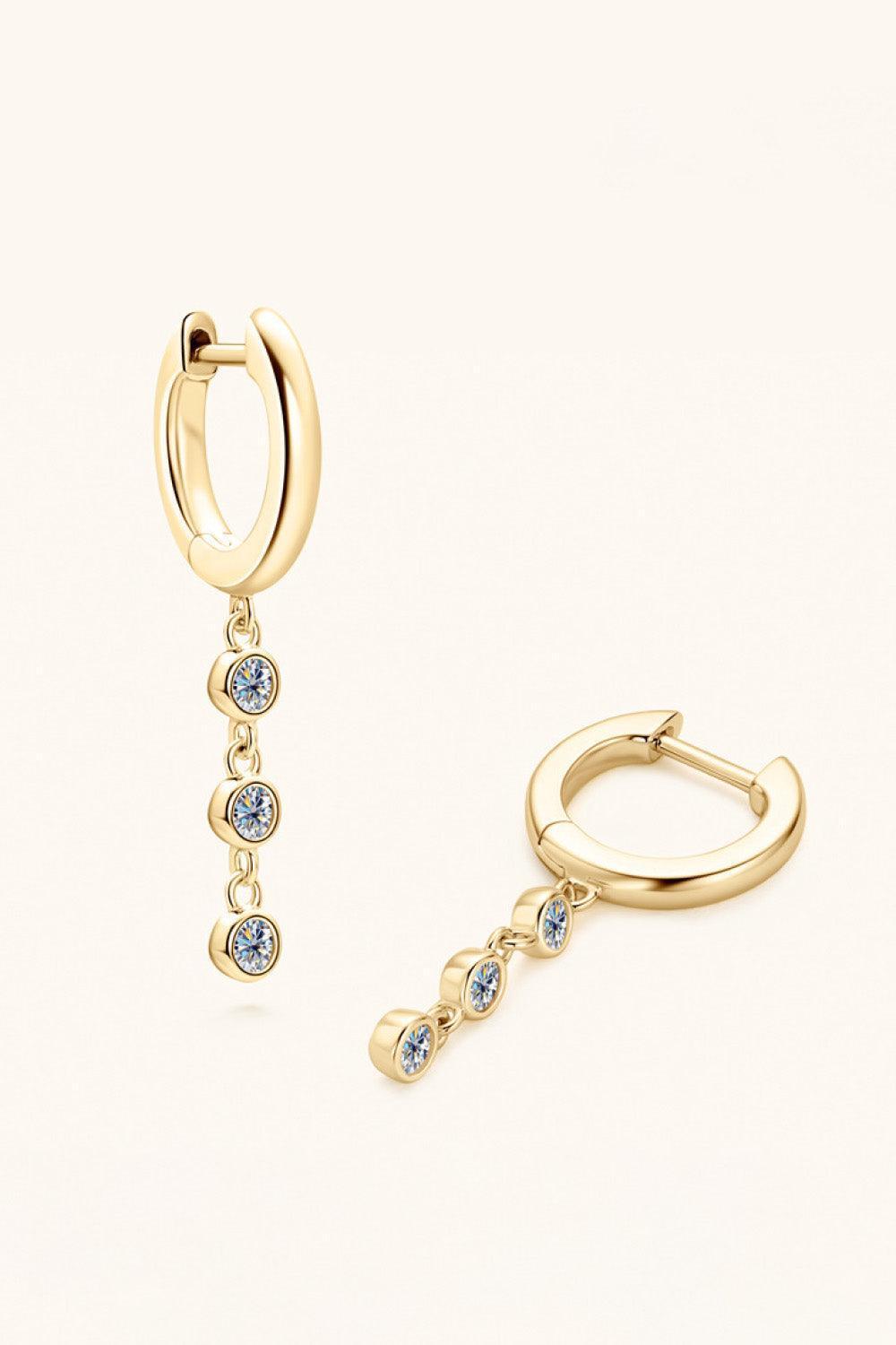 Moissanite Decor 925 Sterling Silver Earrings.