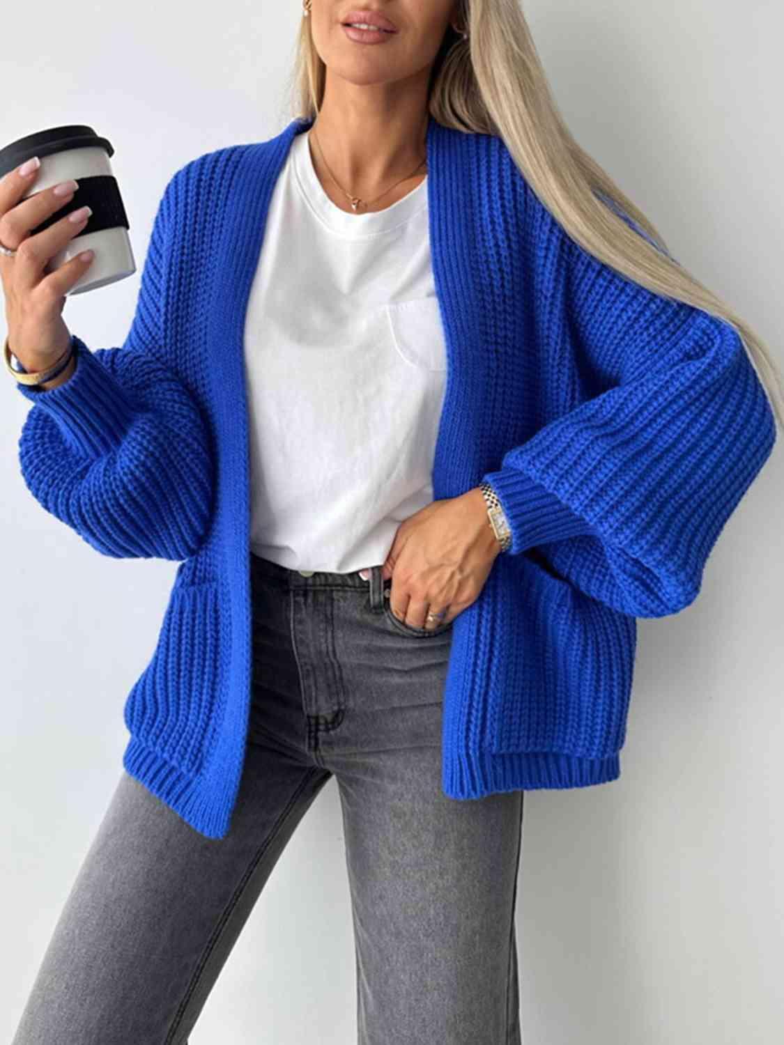 Open Front Dropped Shoulder Cardigan - SHANKARA CHÉRIE