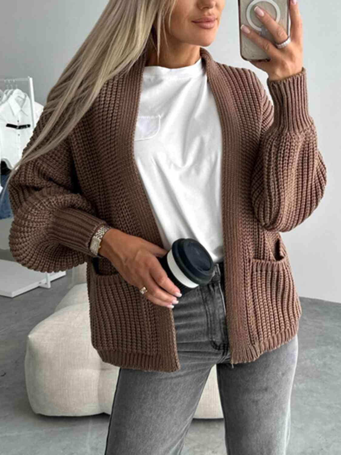 Open Front Dropped Shoulder Cardigan - SHANKARA CHÉRIE