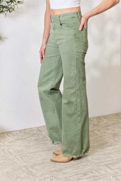 Raw Hem Jade Wide-Leg Jeans - SHANKARA CHÉRIE