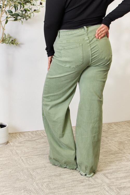 Raw Hem Jade Wide-Leg Jeans - SHANKARA CHÉRIE