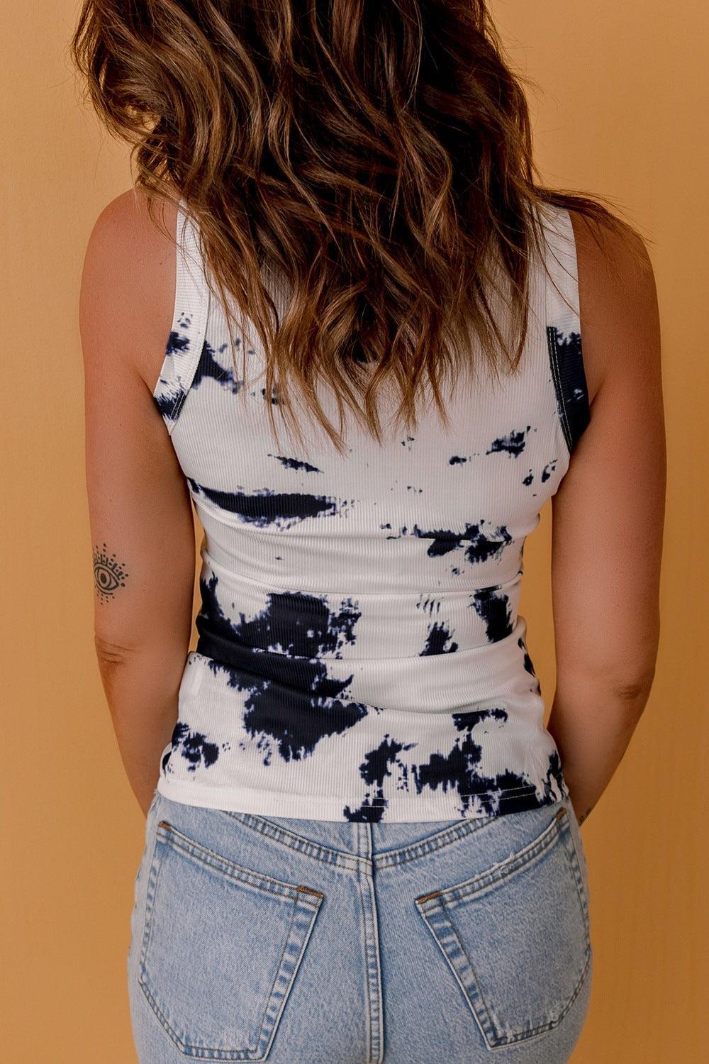 Tie-Dye Round Neck Tank - SHANKARA CHÉRIE